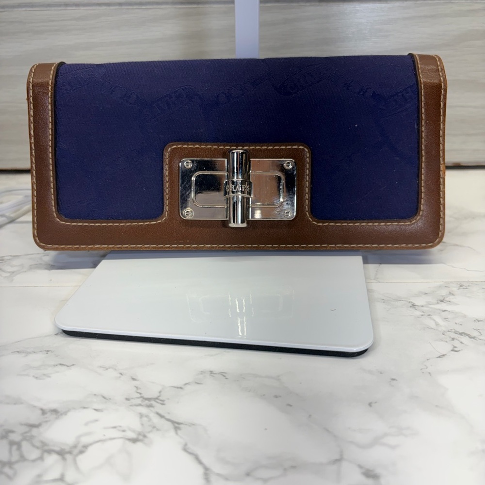 Chaps Elegant Brown and Blue Women's Clutch